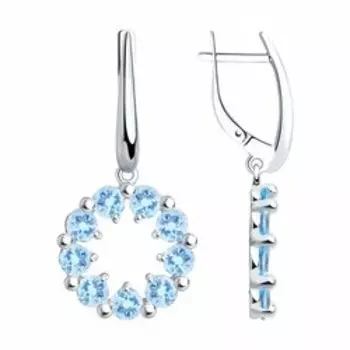 Серебряные серьги с фианитами