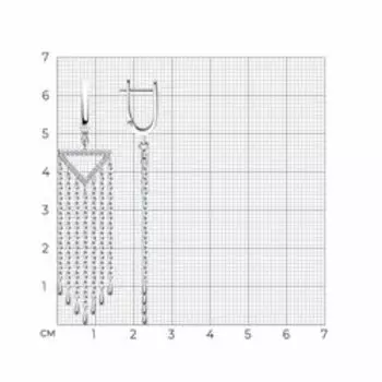 Серебряные серьги с фианитами