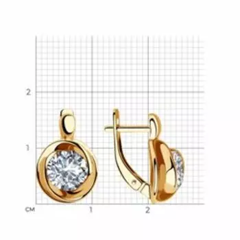 Серебряные серьги с фианитами