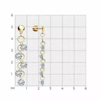 Серебряные серьги с фианитами