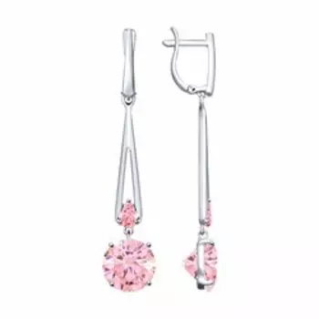 Серебряные серьги с фианитами