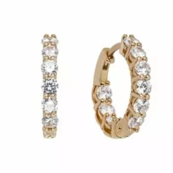 Серебряные серьги с фианитами