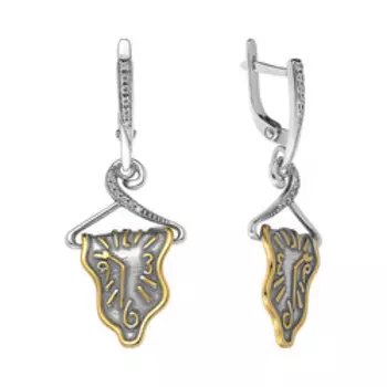 Серебряные серьги с фианитами