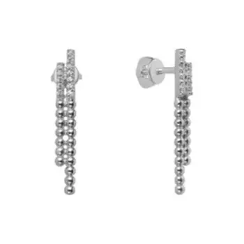 Серебряные серьги с фианитами