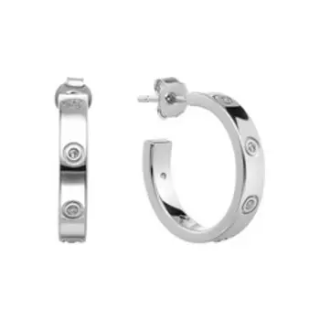 Серебряные серьги с фианитами