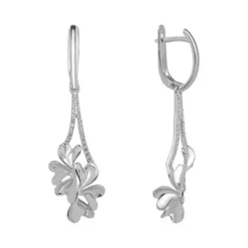 Серебряные серьги с фианитами