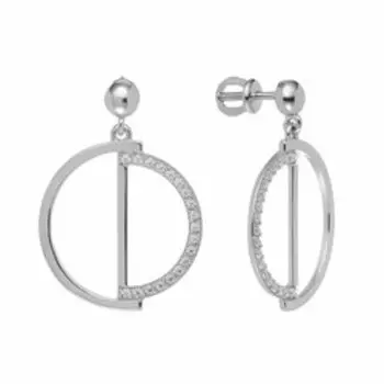 Серебряные серьги с фианитами