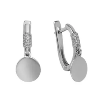 Серебряные серьги с фианитами