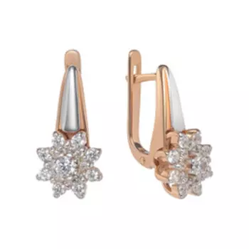 Серебряные серьги с фианитами