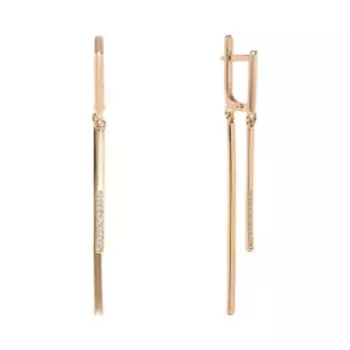 Серебряные серьги с фианитами