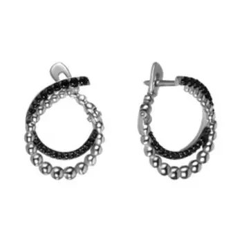 Серебряные серьги с фианитами