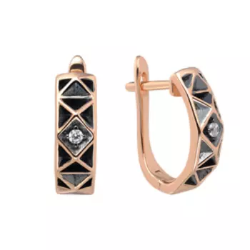 Серебряные серьги с фианитами