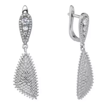 Серебряные серьги с фианитами