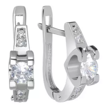 Серебряные серьги с фианитами