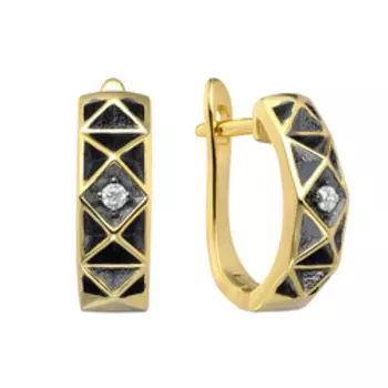 Серебряные серьги с фианитами