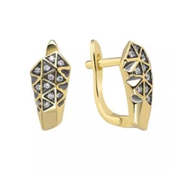 Серебряные серьги с фианитами