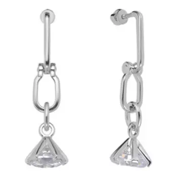 Серебряные серьги с фианитами