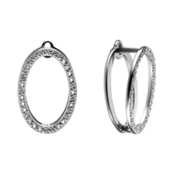 Серебряные серьги с фианитами