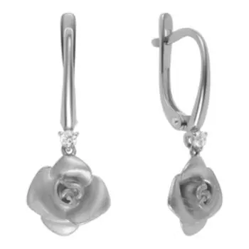 Серебряные серьги с фианитами