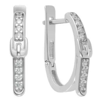 Серебряные серьги с фианитами