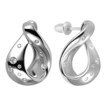 Серебряные серьги с фианитами