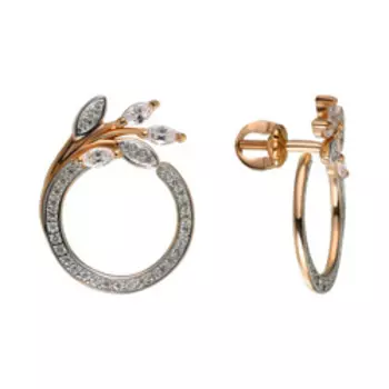 Серебряные серьги с фианитами