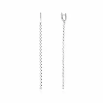 Серебряные серьги с фианитами