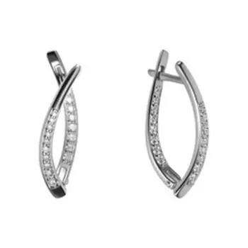 Серебряные серьги с фианитами