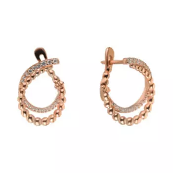 Серебряные серьги с фианитами