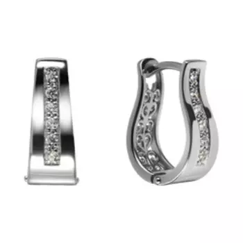 Серебряные серьги с фианитами