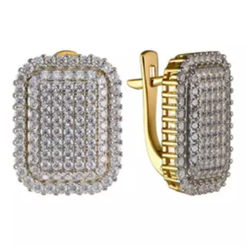 Серебряные серьги с фианитами