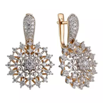 Серебряные серьги с фианитами