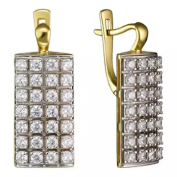 Серебряные серьги с фианитами