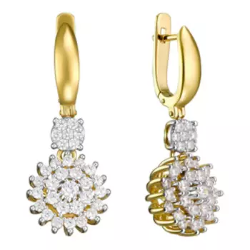 Серебряные серьги с фианитами