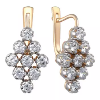 Серебряные серьги с фианитами