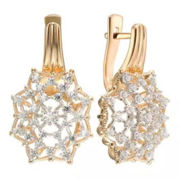 Серебряные серьги с фианитами