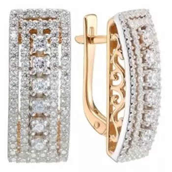 Серебряные серьги с фианитами