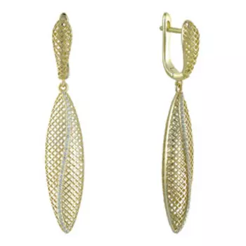 Серебряные серьги с фианитами