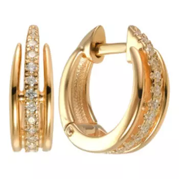 Серебряные серьги с фианитами