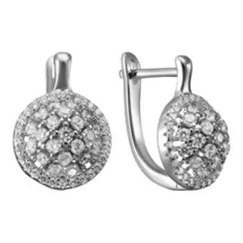 Серебряные серьги с фианитами