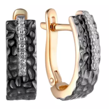 Серебряные серьги с фианитами