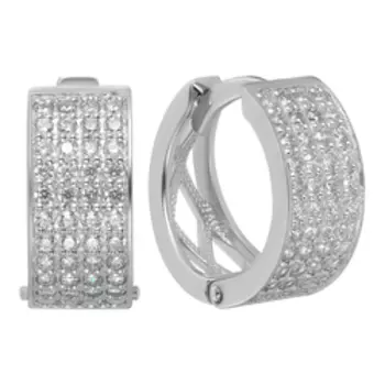 Серебряные серьги с фианитами