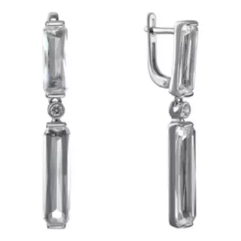 Серебряные серьги с фианитами