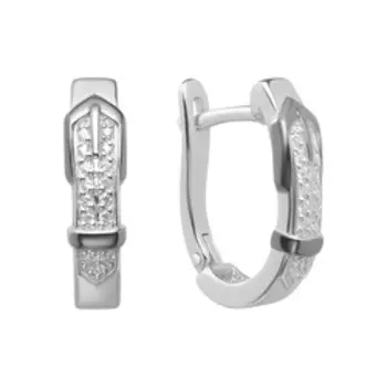 Серебряные серьги с фианитами