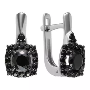 Серебряные серьги с фианитами