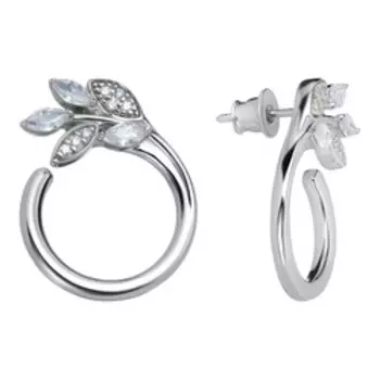 Серебряные серьги с фианитами