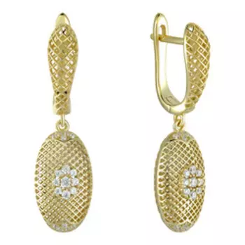 Серебряные серьги с фианитами