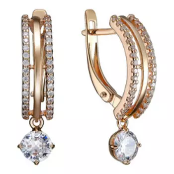 Серебряные серьги с фианитами