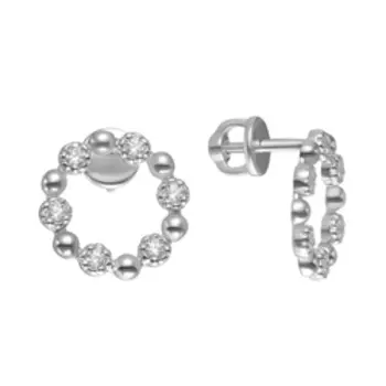 Серебряные серьги с фианитами