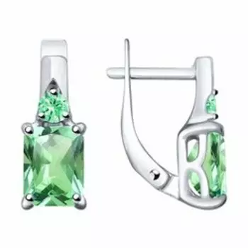 Серебряные серьги с фианитами